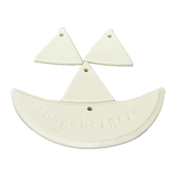 Longaberger Halloween Jack O Lantern Ceramic Face Tie-Ons with Ribbons Box 2000 - Picture 3 of 6